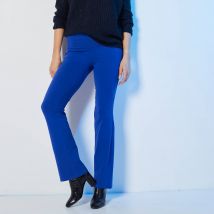 Legging bootcut uni, taille élastiquée - T34/36 - Bleu - Lora Zellini - Blancheporte