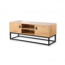 Meuble TV STOCKIES style industriel – 2 portes - Blancheporte