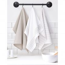 Torchons de cuisine assortis - lot de 3 - Blancheporte