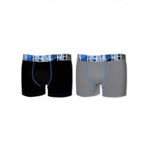 Boxer coton stretch Freegun - lot de 2 - TL - Gris/noir - Freegun - Blancheporte