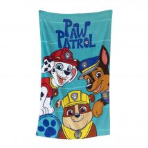 Drap de bain enfant Pat'Patrouille éponge et velours coton - 320g/m2 - Bleu - Coton/velours - Patpatrouille - Blancheporte