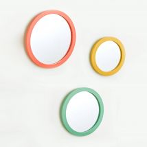 Miroir rond coloré - lot de 3 - Blancheporte