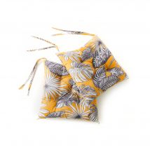 Galette de chaise imprimé tropical - Blancheporte