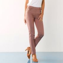 Pantalon stretch coutures affinantes - Taille 38 - Taupe - Blancheporte
