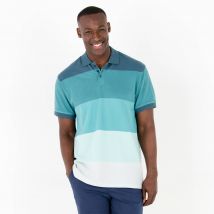 Polo rayé maille piquée manches courtes - Vert - Taille L - Coton - Blancheporte