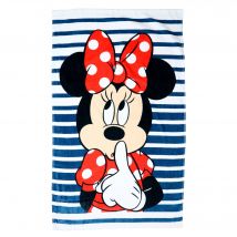 Drap de bain Disney Minnie - éponge velours 320g/m2 - Rouge - Coton/velours - Minnie - Blancheporte