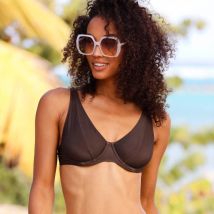 Soutien-gorge maillot Solaro forme foulard - avec armatures - Marron - 105C - Blancheporte