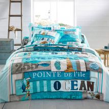 Linge de lit Océan coton - Bleu - Coton - Colombine - Blancheporte