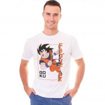 T-shirt Dragon Ball Z Goku en coton biologique(**) - Blanc - Taille M - Jersey - Blancheporte