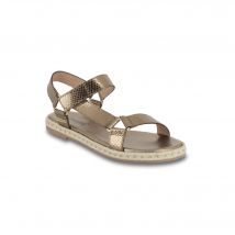 Sandales plates en cuir, Hipsnake - Kaki - Taille 41 - Blancheporte