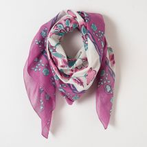 Foulard imprimé floral voile de coton - Blancheporte