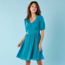 Robe courte Spécial Petites, voile uni - Vert - 34 - Blancheporte