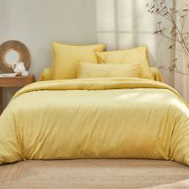 Linge de lit uni coton lavé - Blancheporte