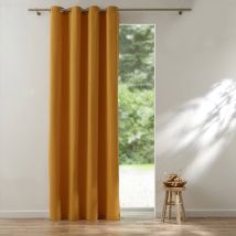 Rideau occultant bachette uni - Jaune - Coton - Colombine - Blancheporte