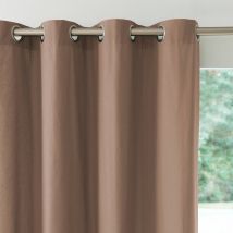 Rideau occultant bachette uni - Taupe - Coton - Colombine - Blancheporte