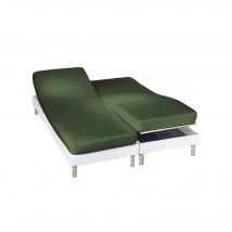 Drap-housse uni sommier articulé jersey bonnets 27 cm - Blancheporte