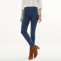 Jegging denim taille élastiquée - petite stature - Taille 50 - Bleu - Blancheporte