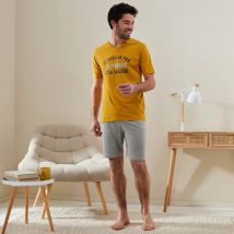 Pyjama short message - Taille 4xl - Jaune - Blancheporte