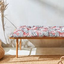 Long coussin déco coton imprimé tropical - Blancheporte