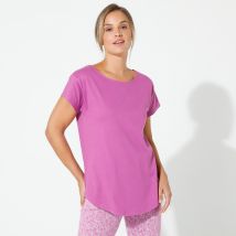 Tee-shirt manches courtes - Violet - Taille 52 - Coton/jersey - Blancheporte