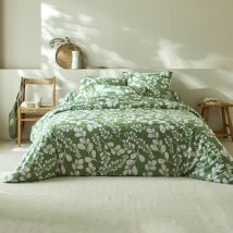 Linge de lit Chloé bicolore imprimé feuillage - en coton - Blancheporte