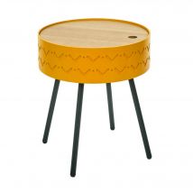 Table d’appoint-coffre déco - pieds métal - Blancheporte