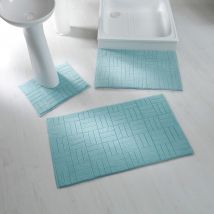 Tapis de bain éponge motif parquet - Blancheporte