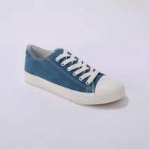 Tennis en toile à lacets - Bleu - Taille 41 - Blancheporte