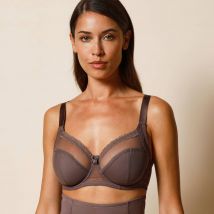 Soutien-gorge grand maintien en maille sculptante - avec armatures - Taille 110 - Marron - Blancheporte