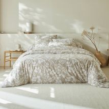 Linge de lit Chloé bicolore imprimé feuillage - en coton - Blancheporte
