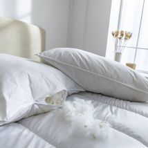 Oreiller modulable en latex - Blanc - Coton/percale De Coton - Bleu Calin - Blancheporte