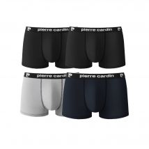 Boxer Pierre Cardin - lot de 4 - Bleu/gris/noir - Taille 2xl - Coton/jersey - Pierre Cardin - Blancheporte