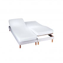 Protège-matelas tête et pieds relevables molleton imperméable irrétrécissable - Blanc - Coton - Conforlux - Blancheporte