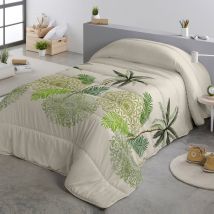 Couette microfibre imprimée feuilles tropicales 200 g/m² - Blancheporte