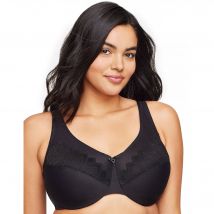 Soutien-gorge dentelle grand maintien "Wonderwire" - avec armatures. - Noir - 95G - Glamorise - Blancheporte