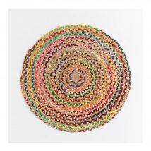 Tapis rond en jute et coton - Blancheporte