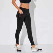 Legging taille haute avec empiècements résille - Taille 54 - Noir - Blancheporte