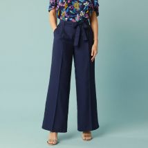 Pantalon large fluide Spécial Petites - Taille 40 - Bleu - Blancheporte
