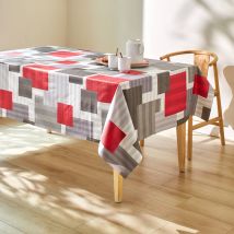 Nappe toile cirée imprimé carrés - Blancheporte