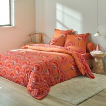 Linge de lit Suzanne en coton imprimé - Orange - Coton - Colombine - Blancheporte