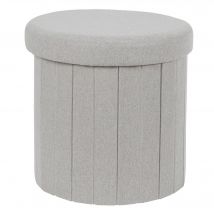 Coffre-pouf cylindrique pliable - Blancheporte