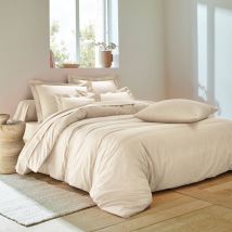 Linge de lit uni coton - Beige - Coton - Colombine - Blancheporte