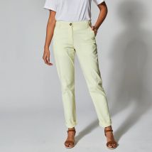 Pantalon chino stretch - Taille 46 - Jaune - Blancheporte