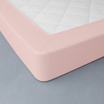 Drap-housse uni percale bonnets 40 cm - Blancheporte
