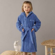 Peignoir enfant éponge à capuche personnalisable - Bleu - Coton - Colombine Des Petits - Blancheporte