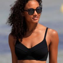 Haut de maillot de bain sans armatures Ilaya - spécial grand maintien - Noir - 105E - Blancheporte