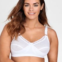 Soutien-gorge remontant « Cotton dots » coton stretch - avec armatures - Blanc - 100F - Miss Mary Of Sweden - Blancheporte