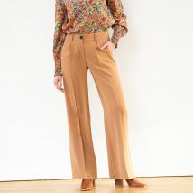 Pantalon large fluide - Taille 54 - Marron - Blancheporte