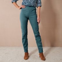 Pantalon sculptant, ceinture ventre plat - Taille 52 - Bleu - Blancheporte