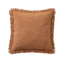 Coussin uni coton texturé - Blancheporte